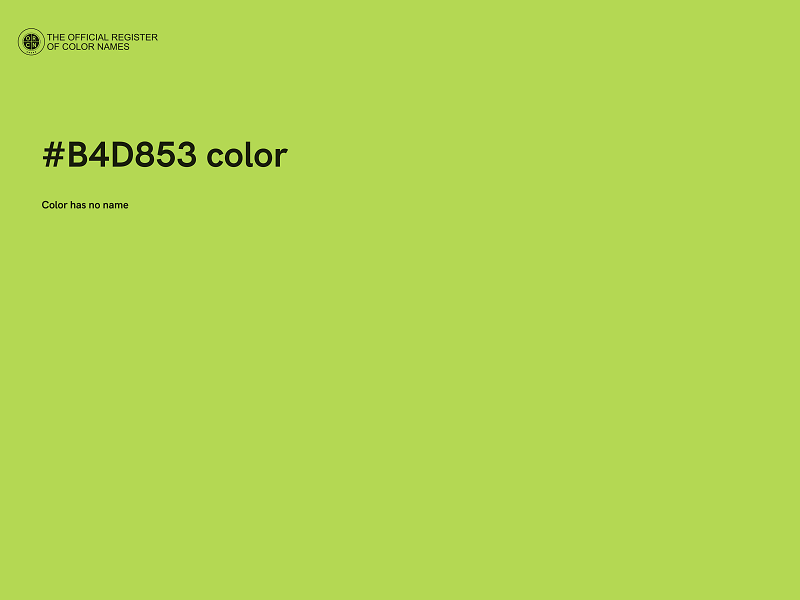 #B4D853 color image