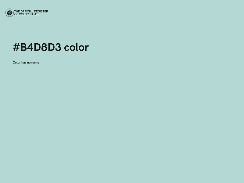 #B4D8D3 color image