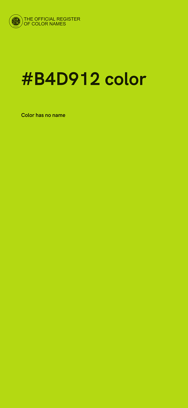 #B4D912 color image