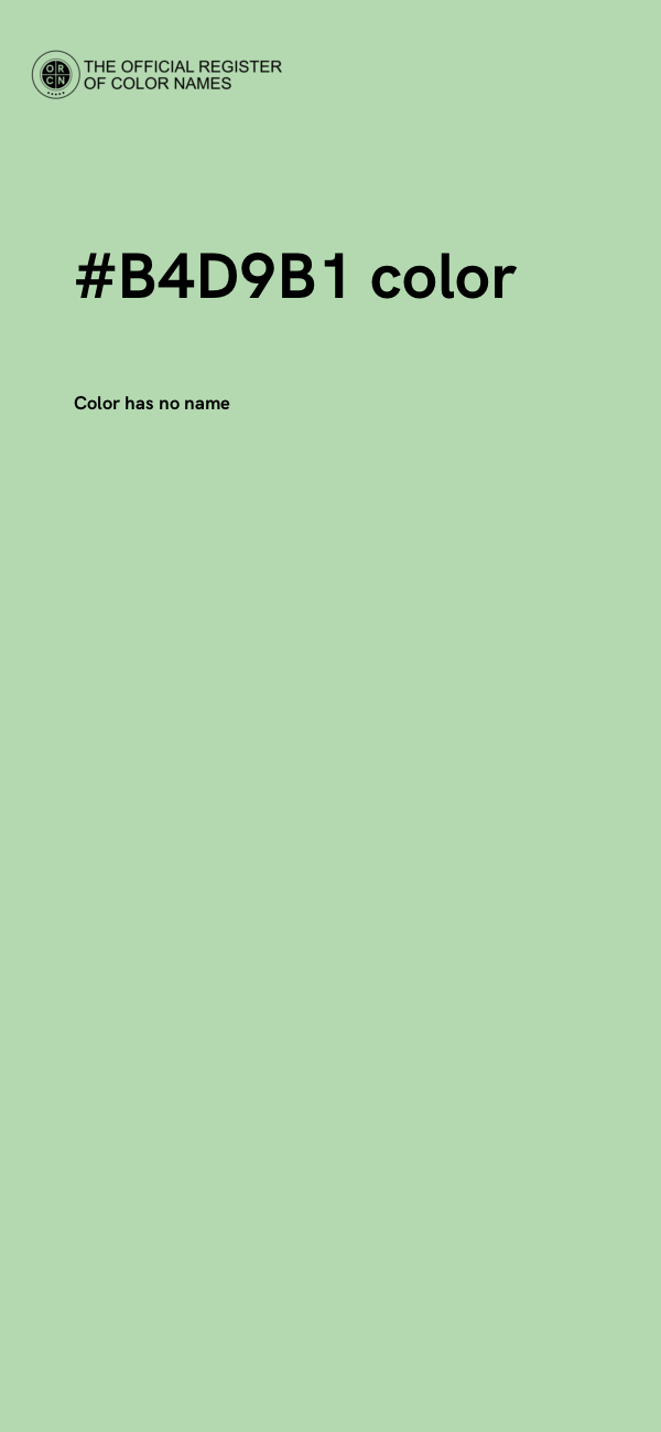 #B4D9B1 color image