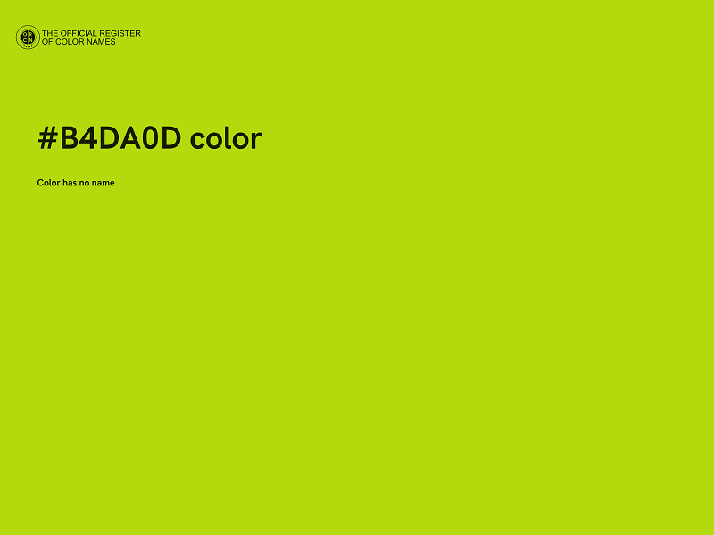 #B4DA0D color image