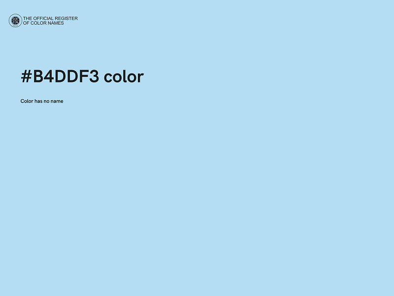 #B4DDF3 color image