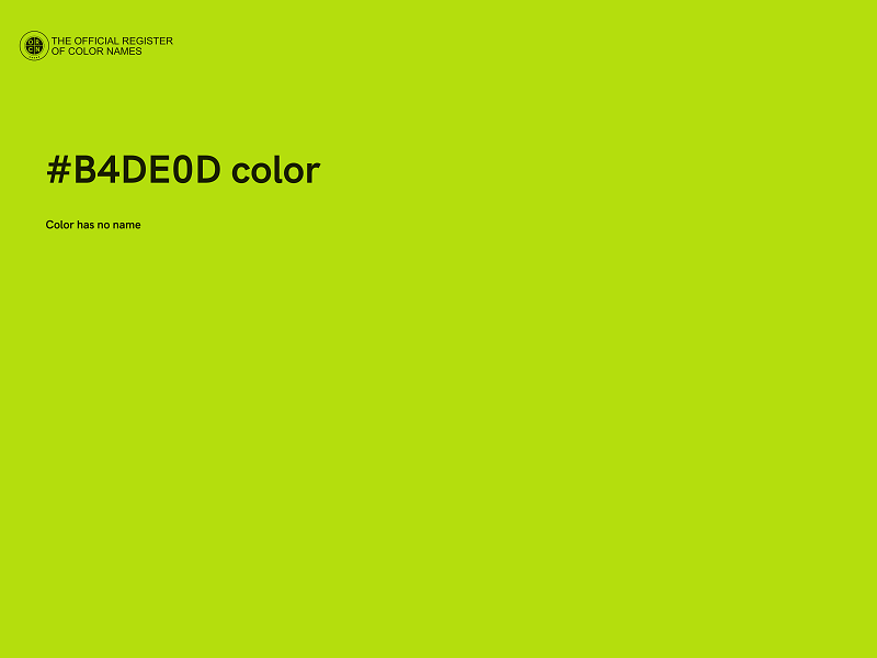 #B4DE0D color image