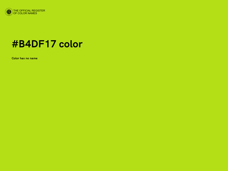 #B4DF17 color image