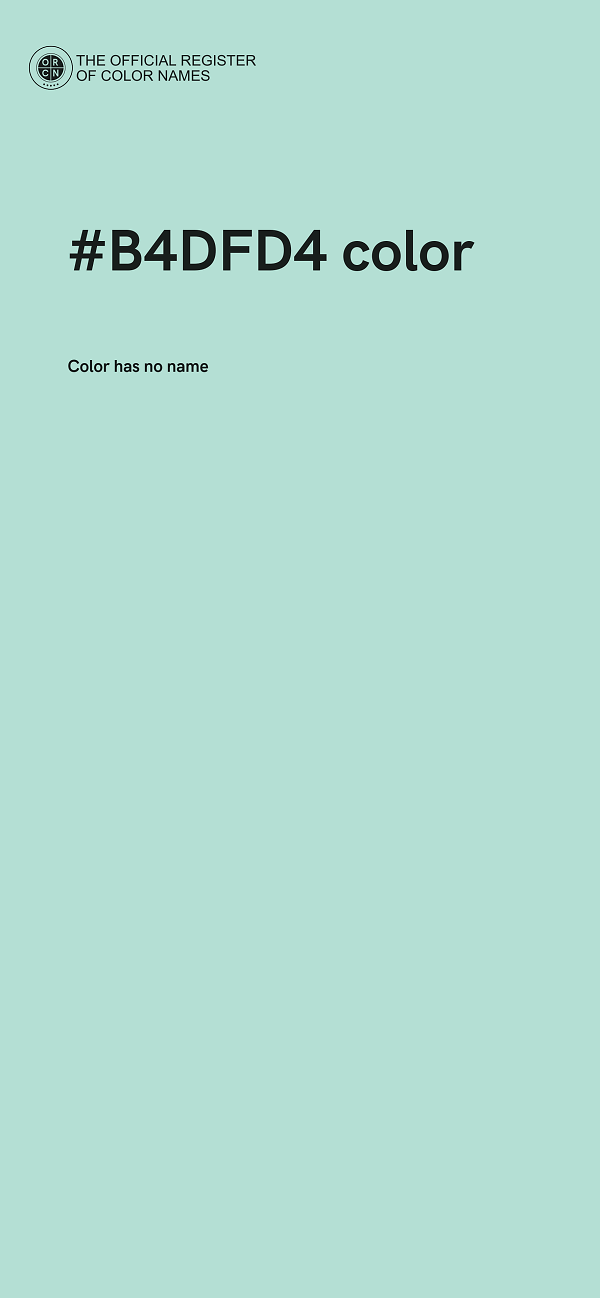 #B4DFD4 color image