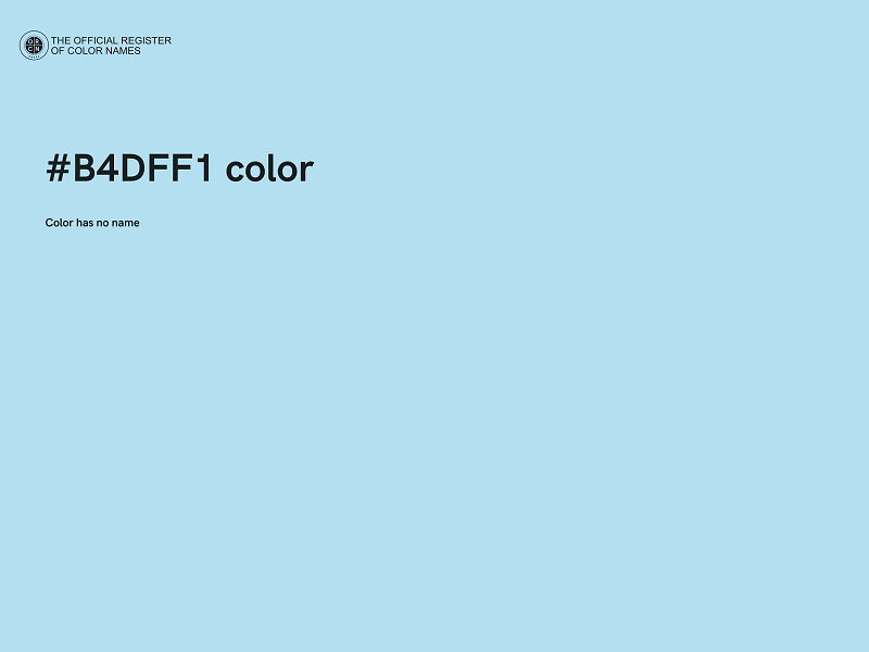 #B4DFF1 color image