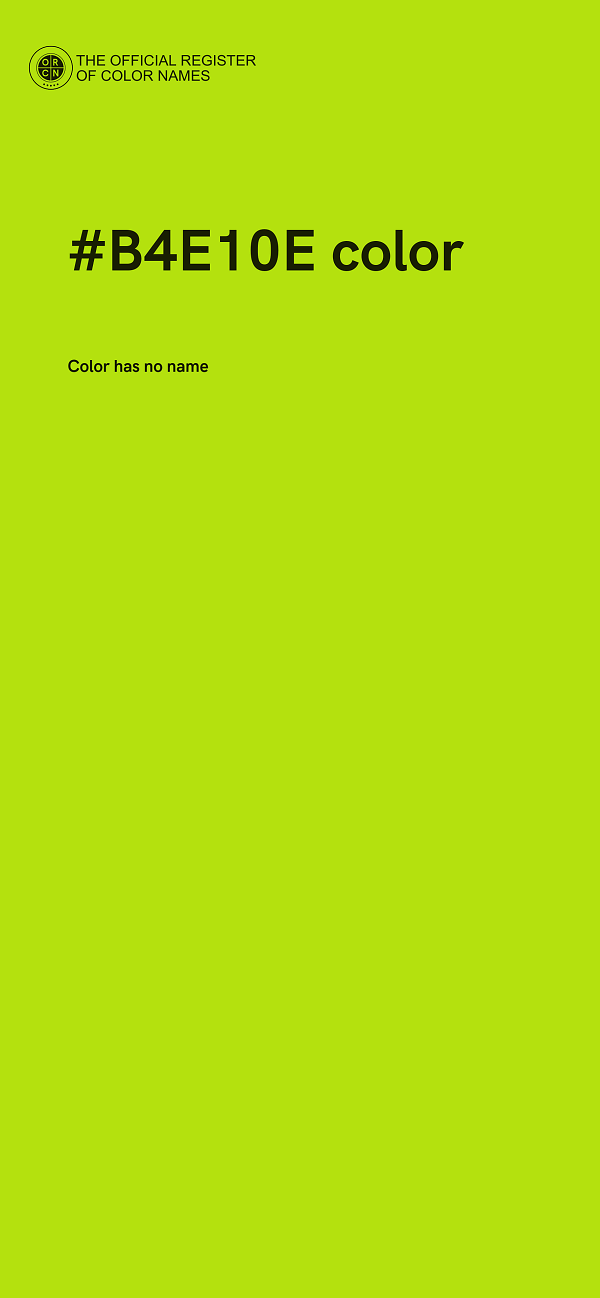 #B4E10E color image