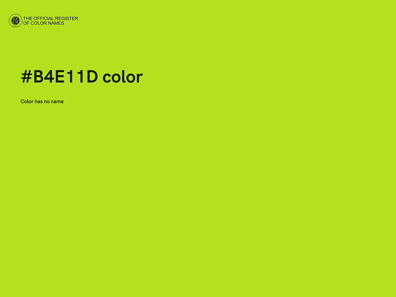 #B4E11D color image