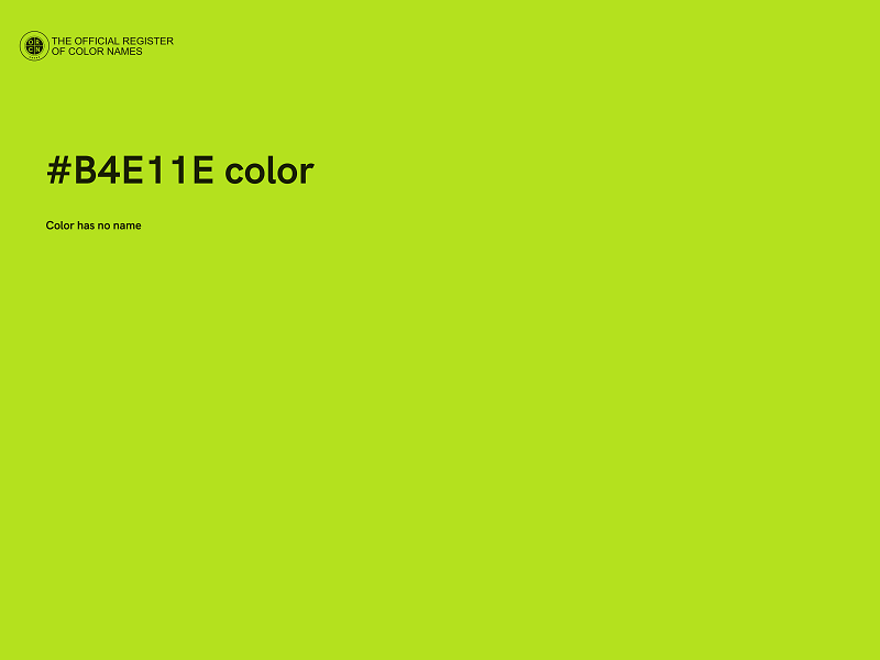 #B4E11E color image