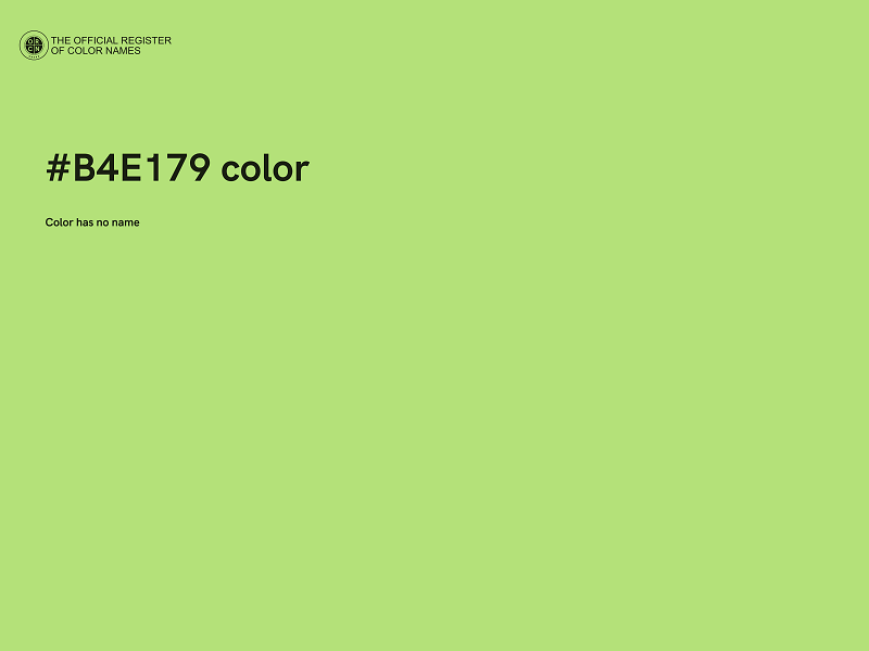 #B4E179 color image