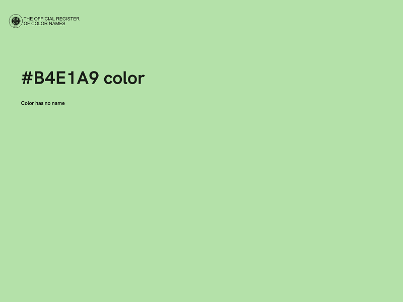 #B4E1A9 color image