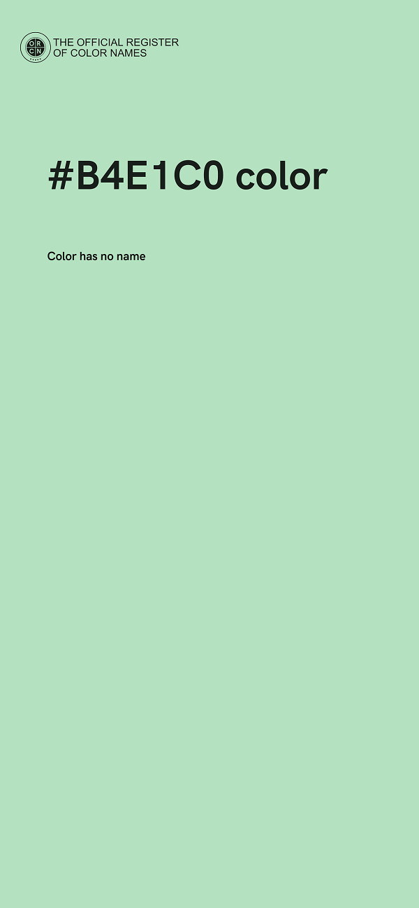 #B4E1C0 color image