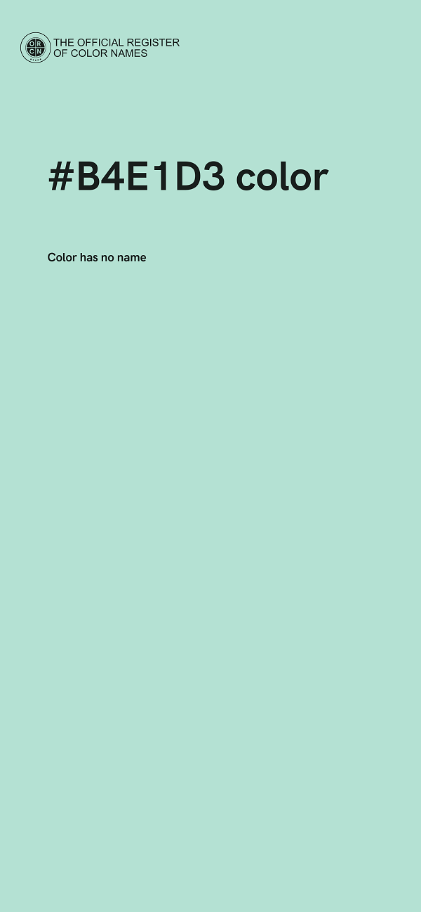 #B4E1D3 color image