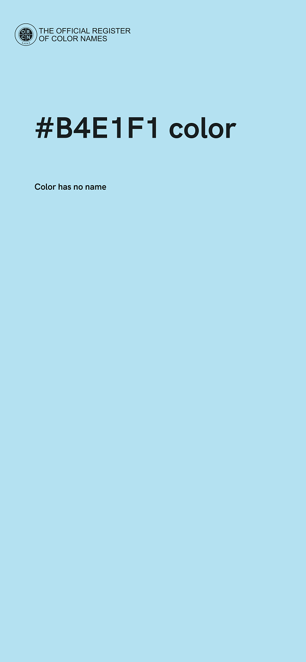 #B4E1F1 color image