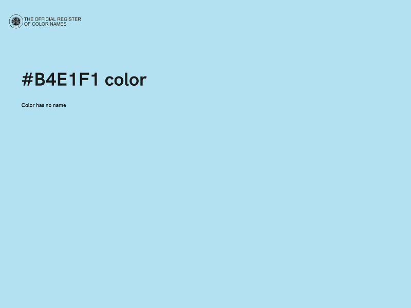 #B4E1F1 color image