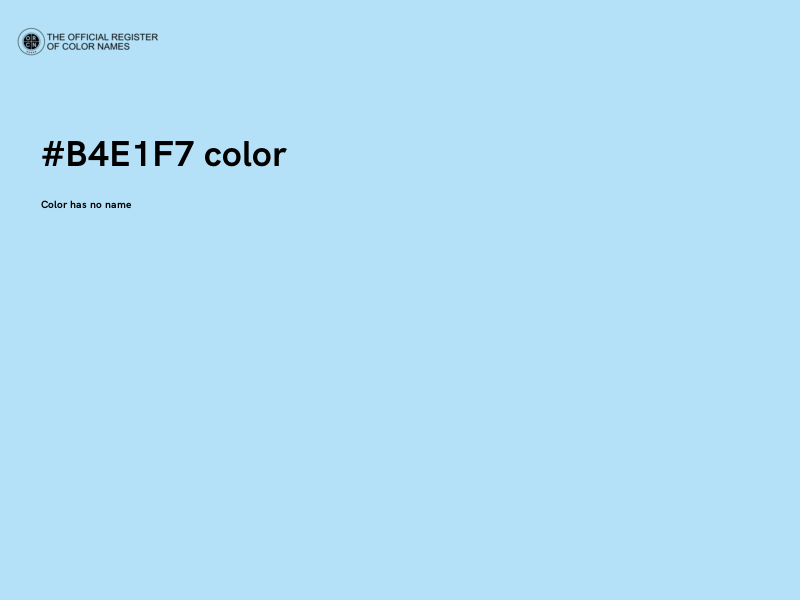 #B4E1F7 color image