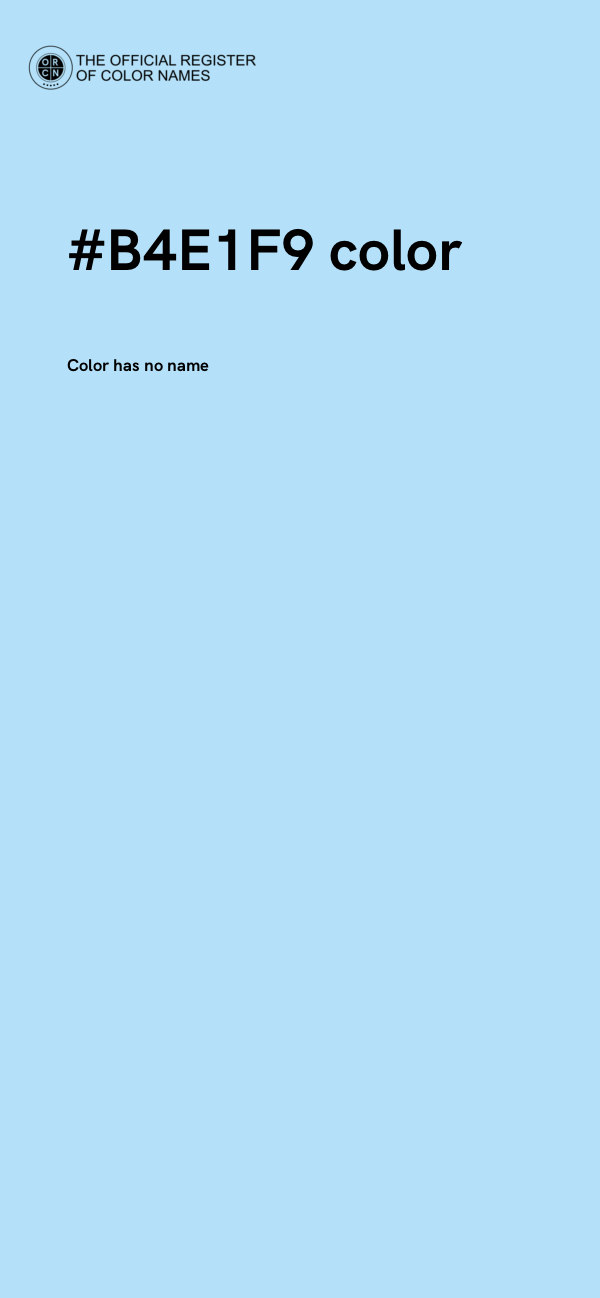 #B4E1F9 color image
