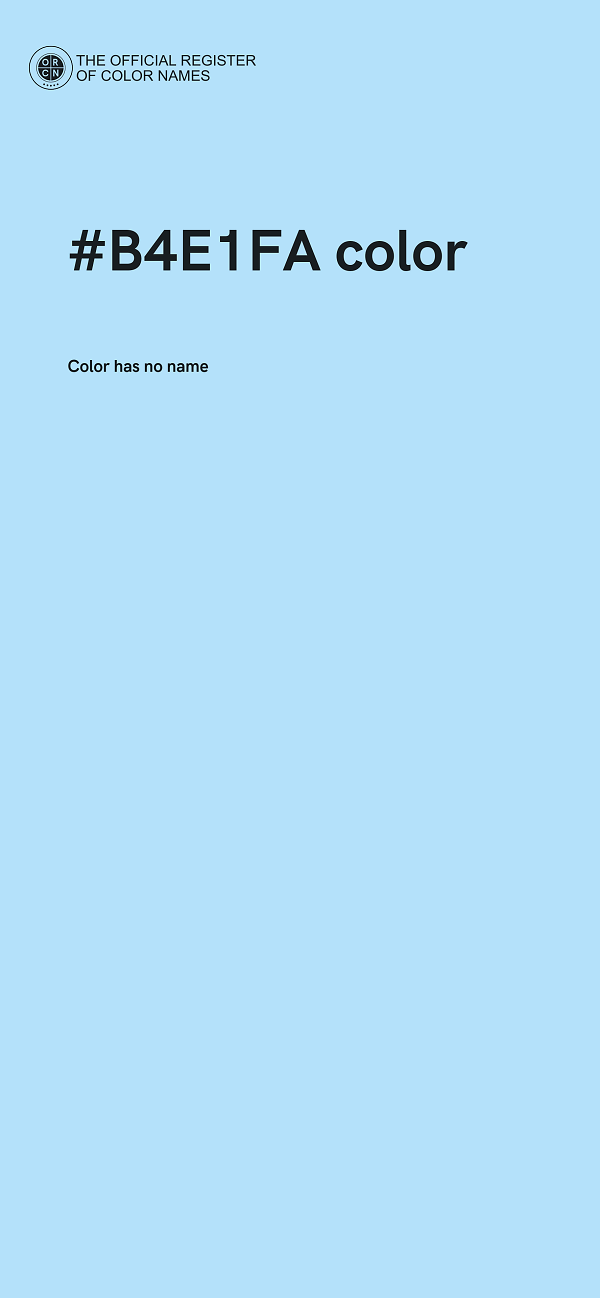 #B4E1FA color image