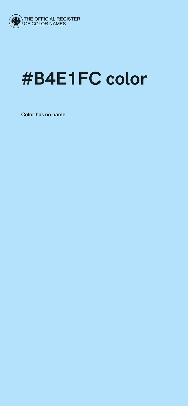 #B4E1FC color image
