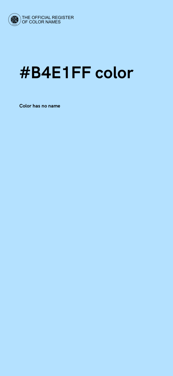 #B4E1FF color image