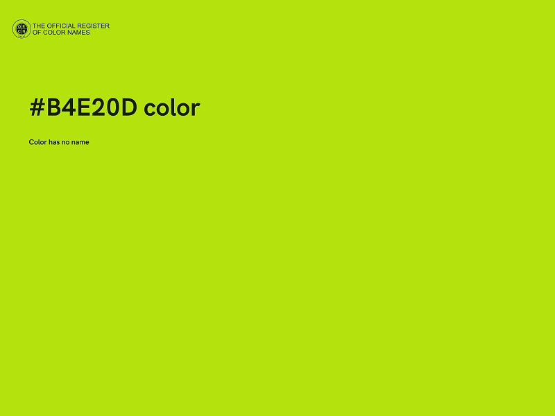 #B4E20D color image