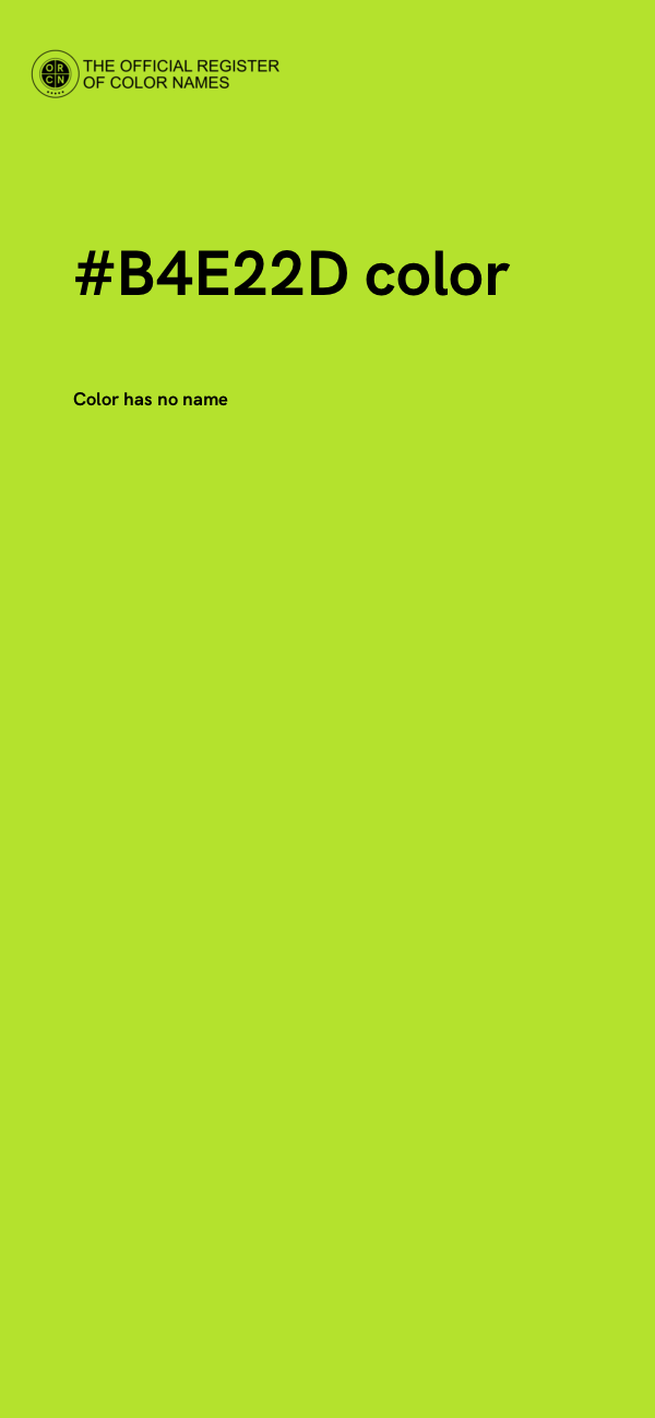 #B4E22D color image