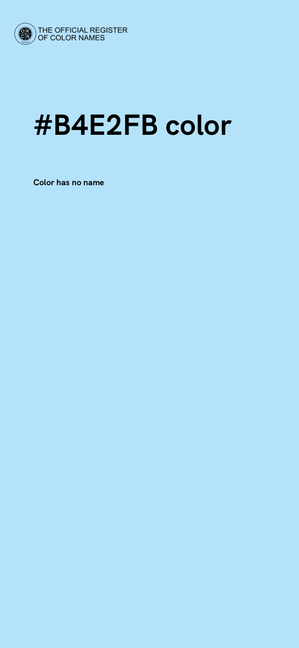 #B4E2FB color image
