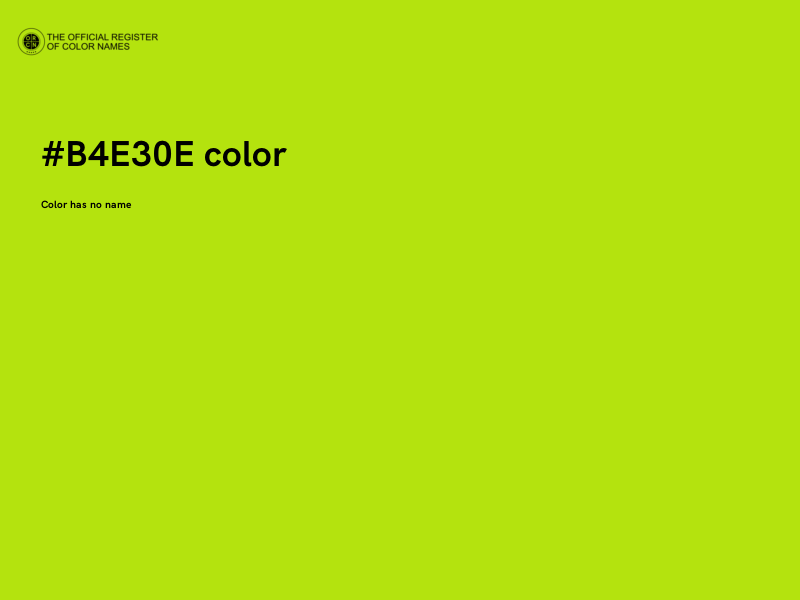 #B4E30E color image