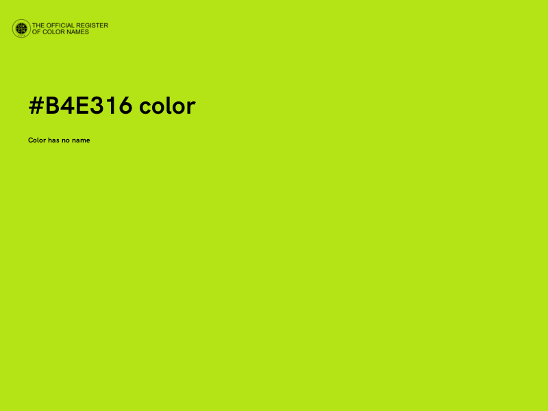 #B4E316 color image
