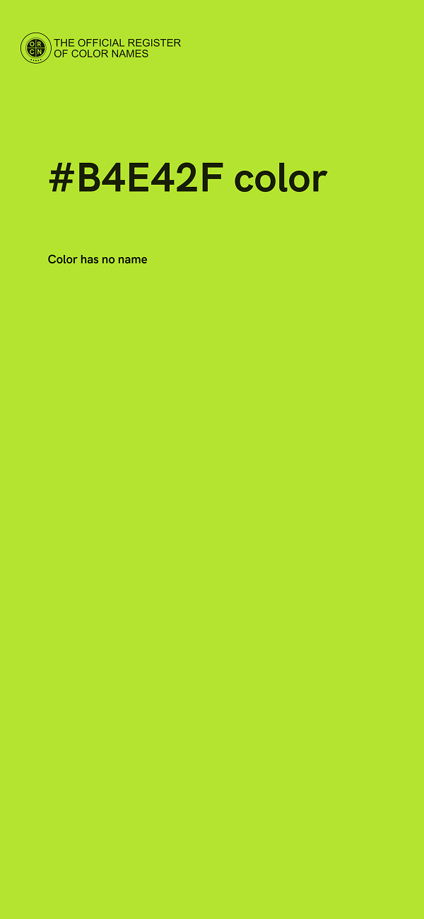 #B4E42F color image