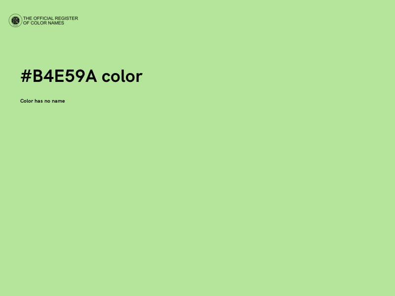 #B4E59A color image