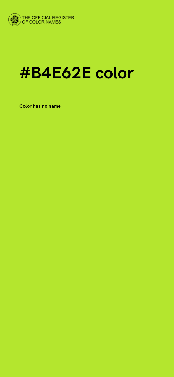 #B4E62E color image