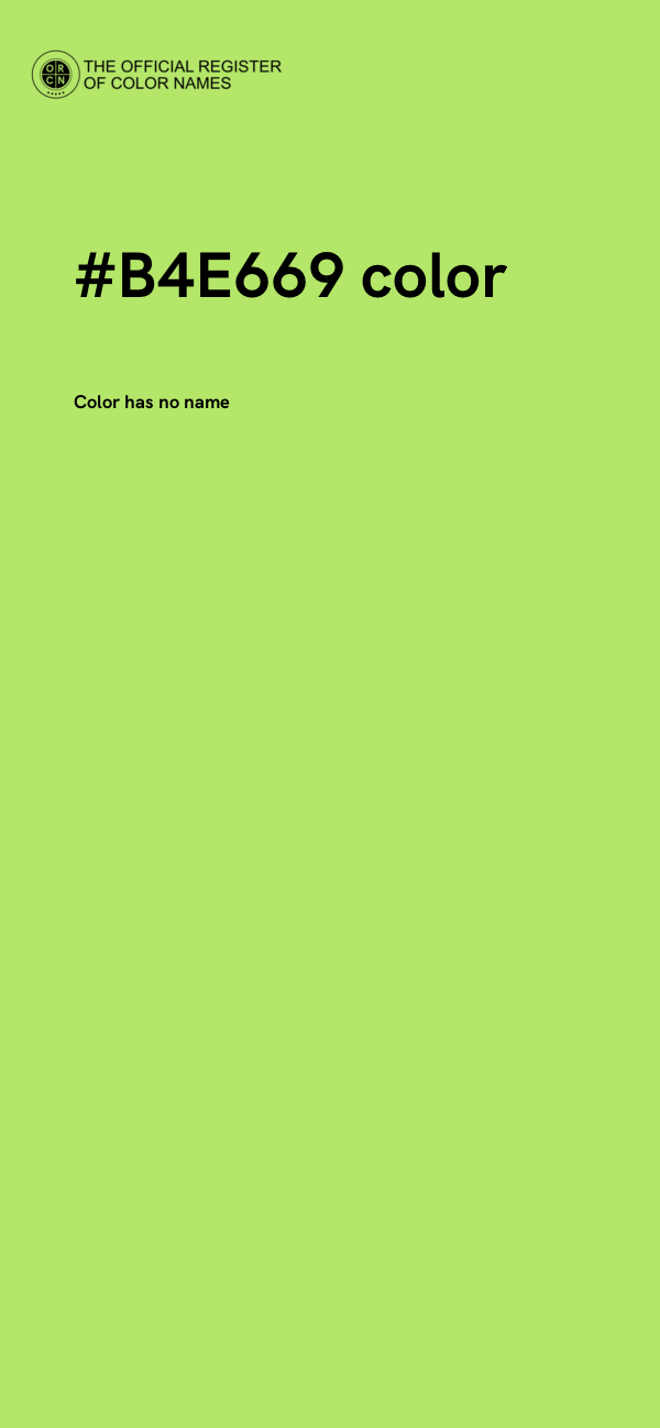 #B4E669 color image
