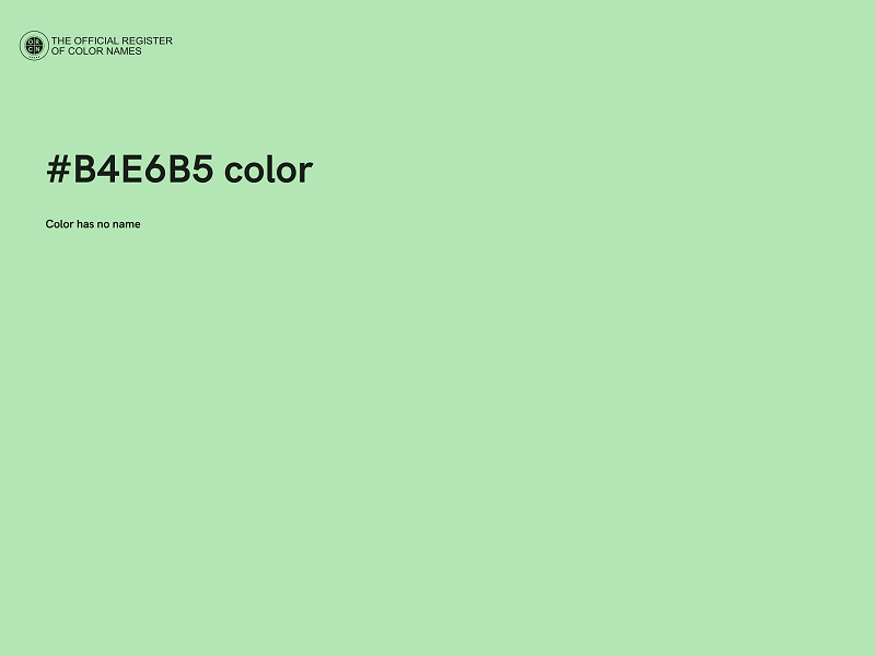 #B4E6B5 color image