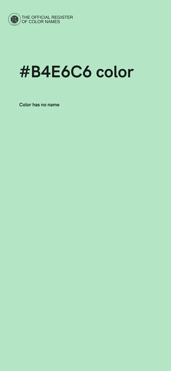 #B4E6C6 color image