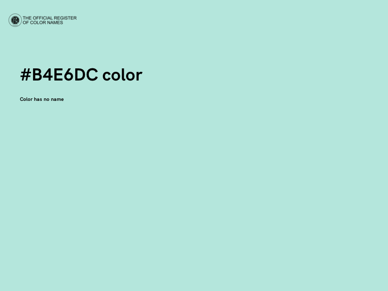 #B4E6DC color image