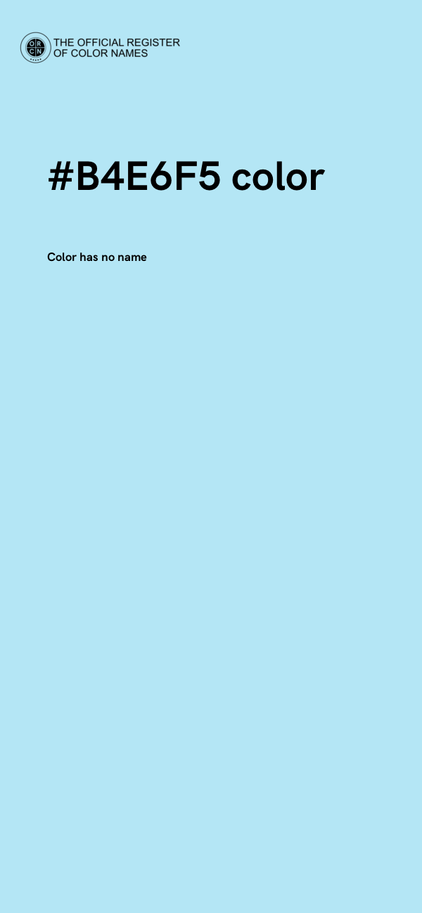 #B4E6F5 color image