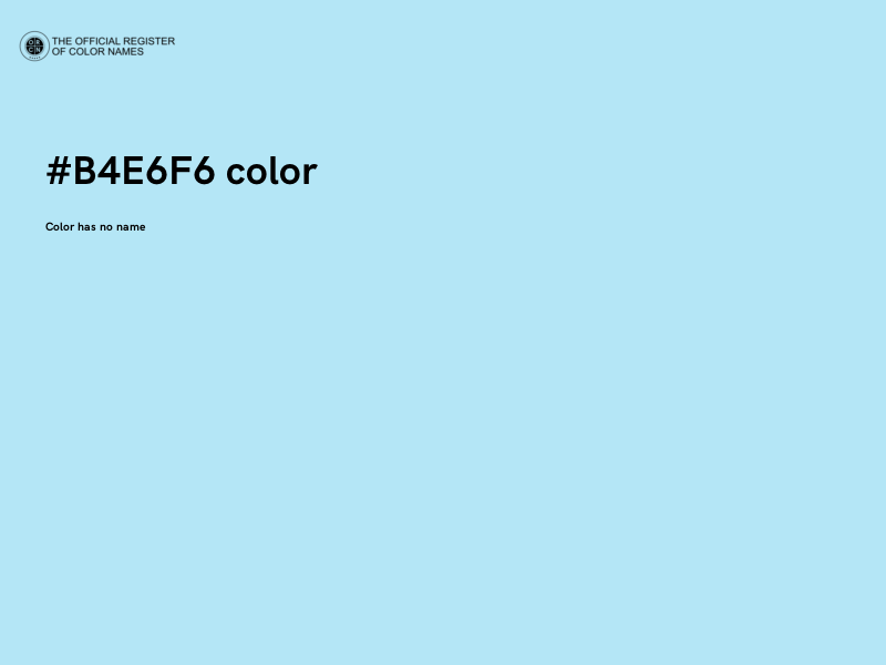 #B4E6F6 color image