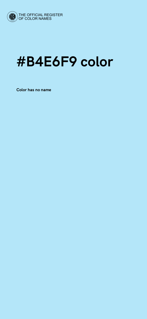 #B4E6F9 color image