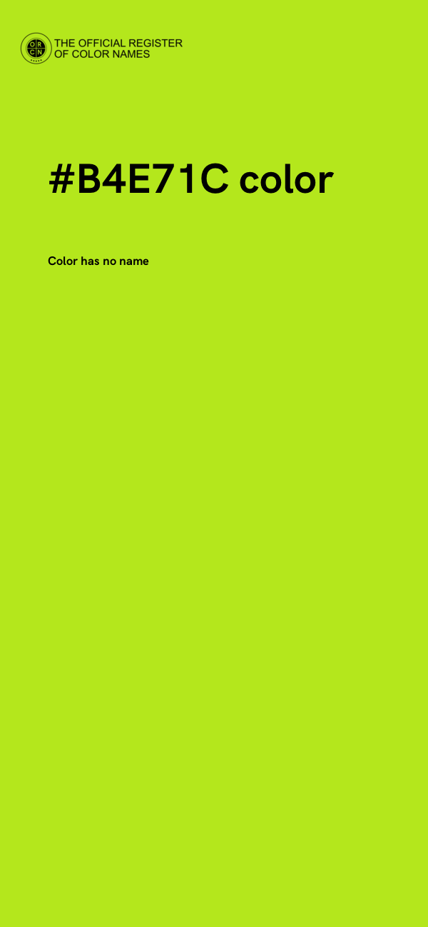 #B4E71C color image