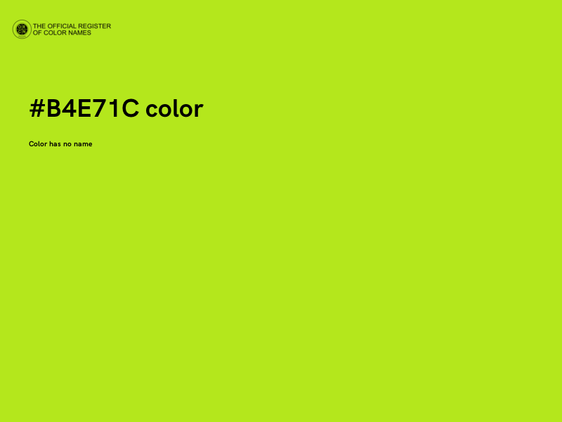 #B4E71C color image
