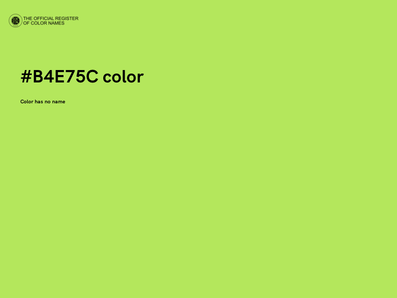 #B4E75C color image