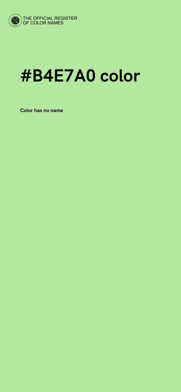 #B4E7A0 color image