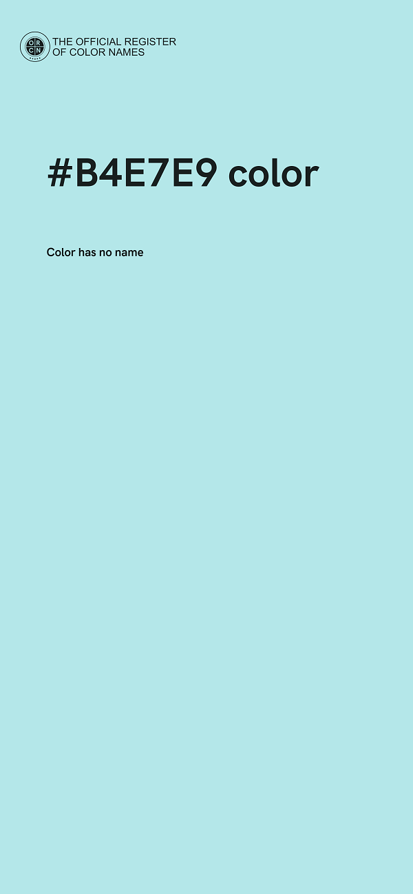 #B4E7E9 color image