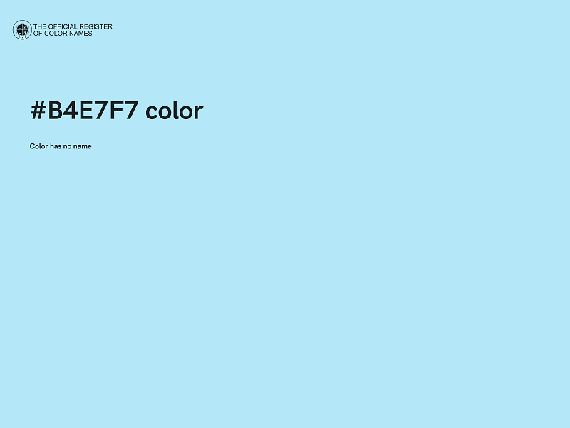 #B4E7F7 color image