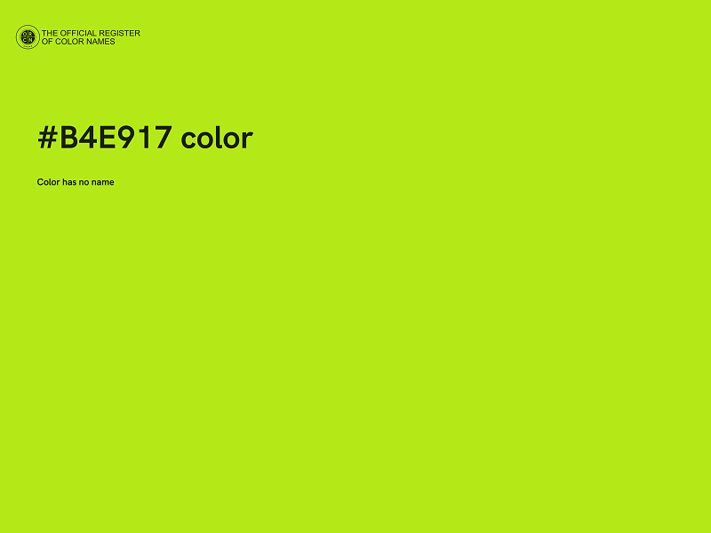 #B4E917 color image