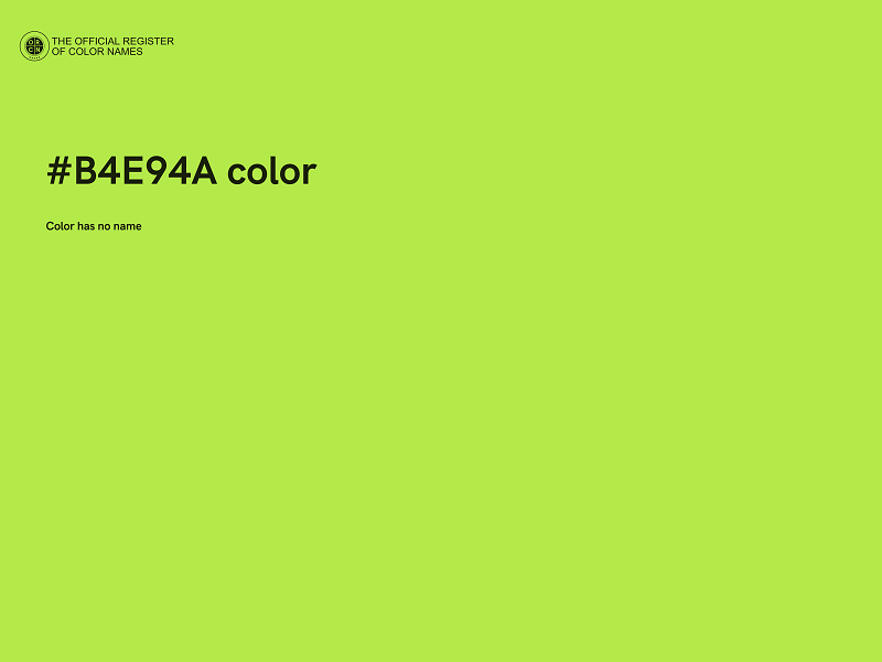 #B4E94A color image