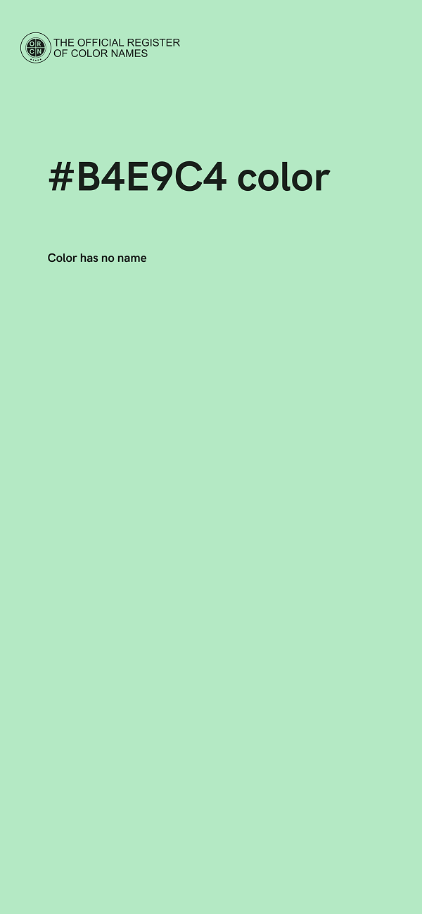 #B4E9C4 color image