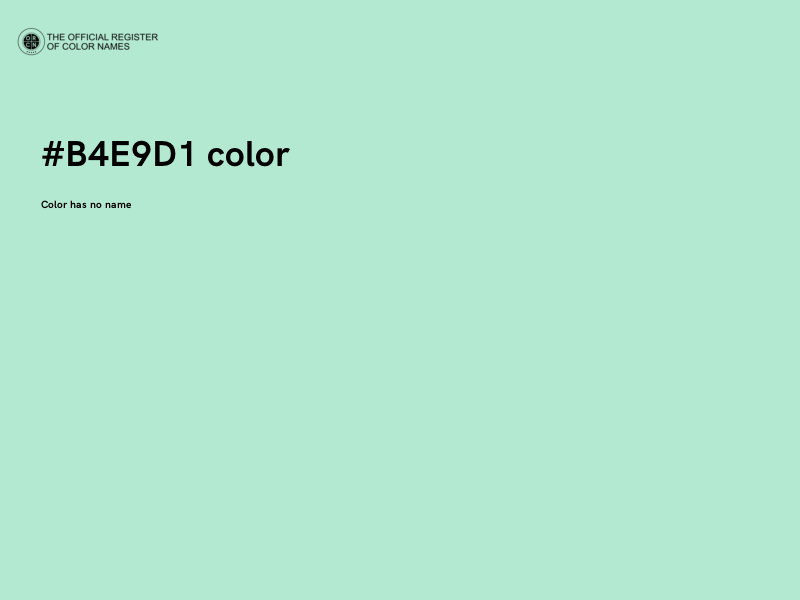#B4E9D1 color image