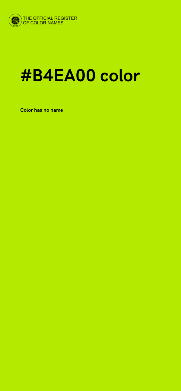 #B4EA00 color image